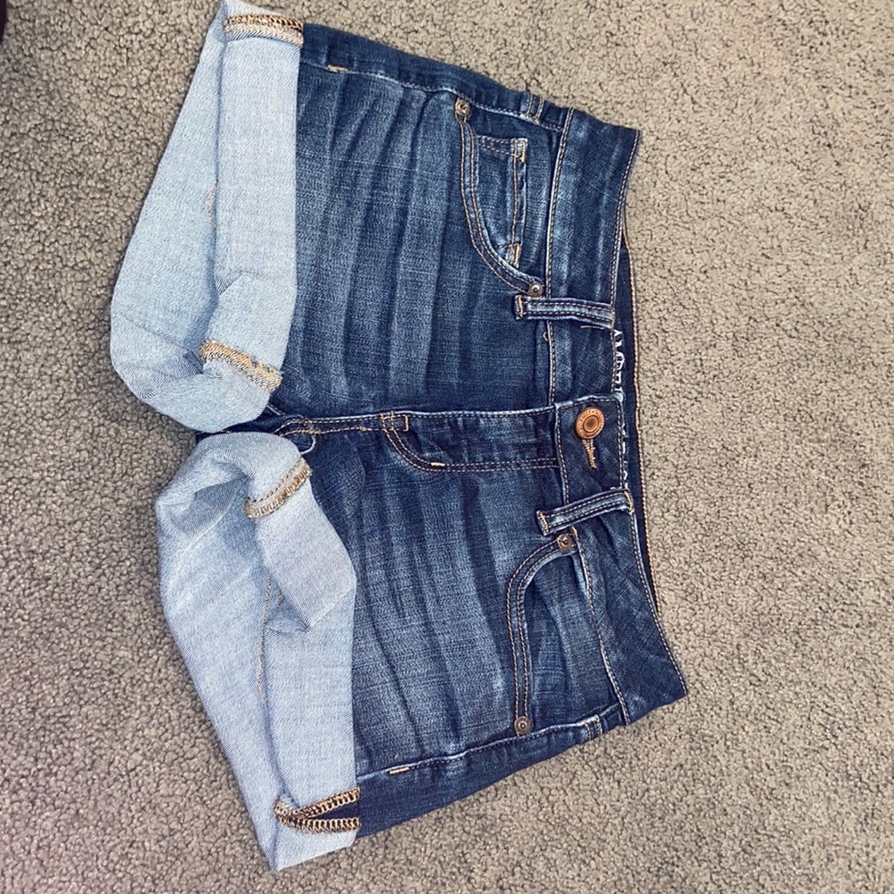 Super super stretch dark blue Jean shorts